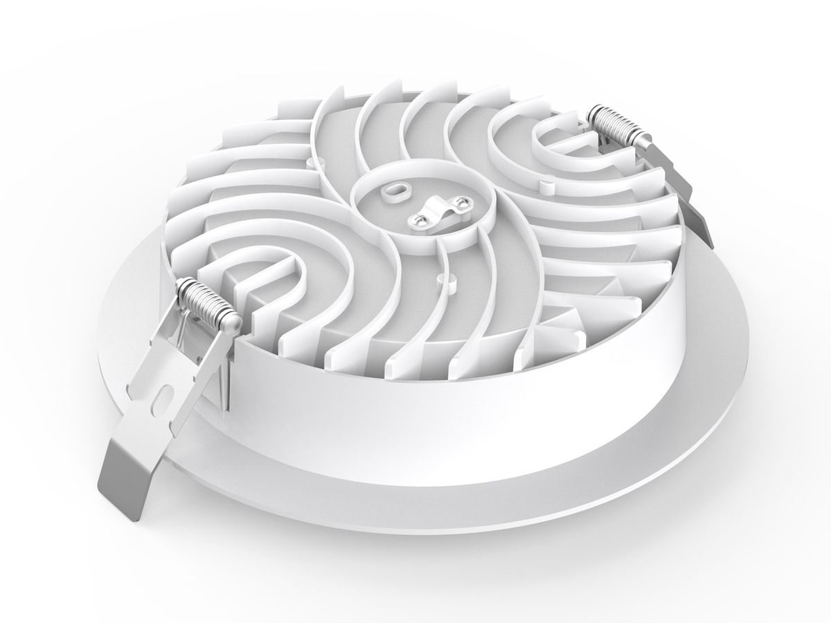 LED Downlight SYNO MULTI - 18W, 1410/1800/1710lm, 3000/4000/5700K, IP54, CRI 80, weiss, dimmbar, D=190mm, H=45mm, BL=160mm