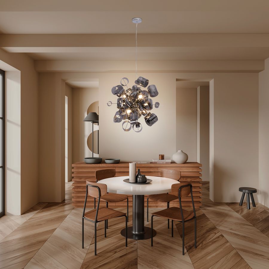 Pendelleuchte  SIRIUS  H: 190cm - IP20, G9, Chrome