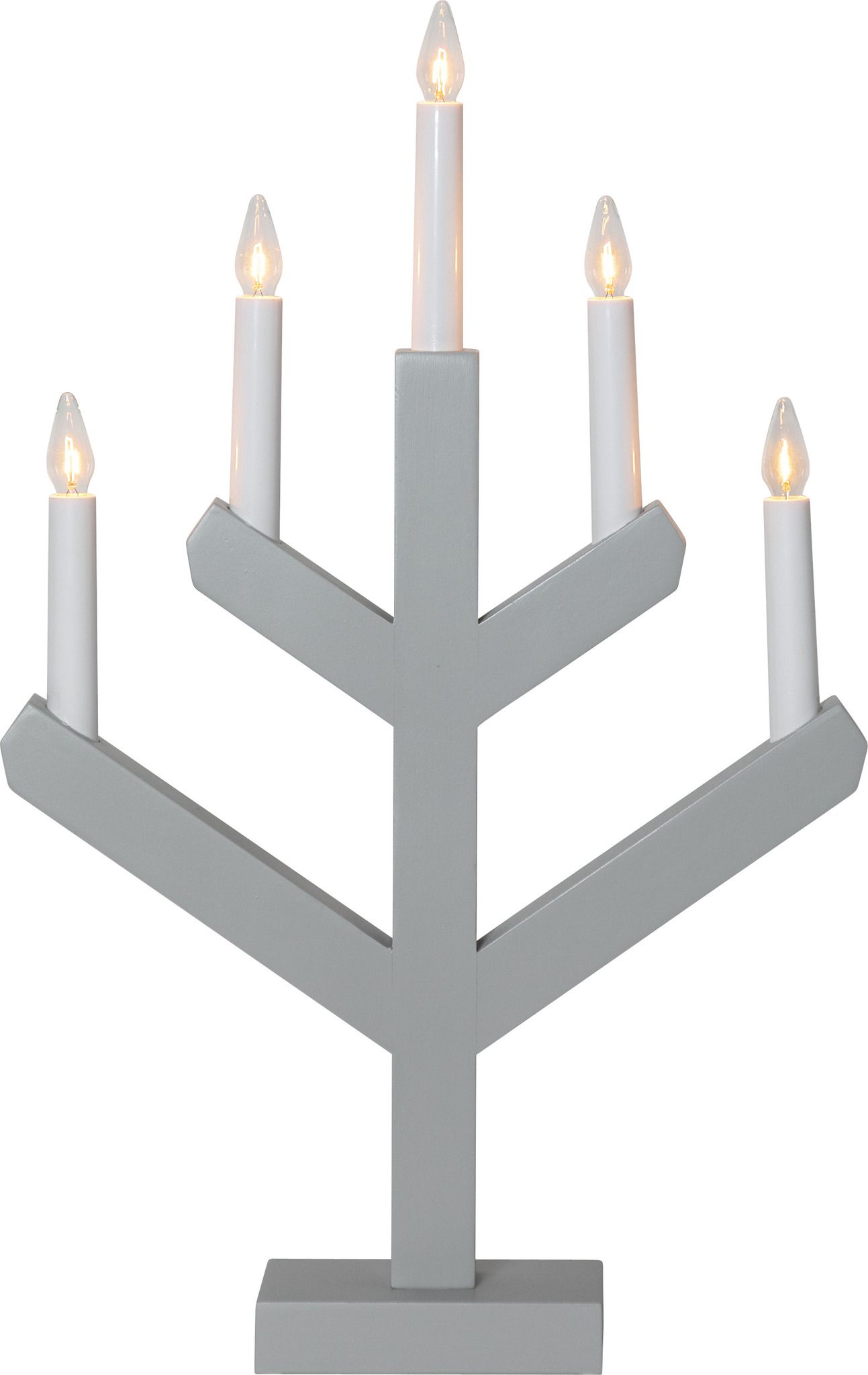 Kerzenleuchter Vinga - IP20, Grau, Warmweiss