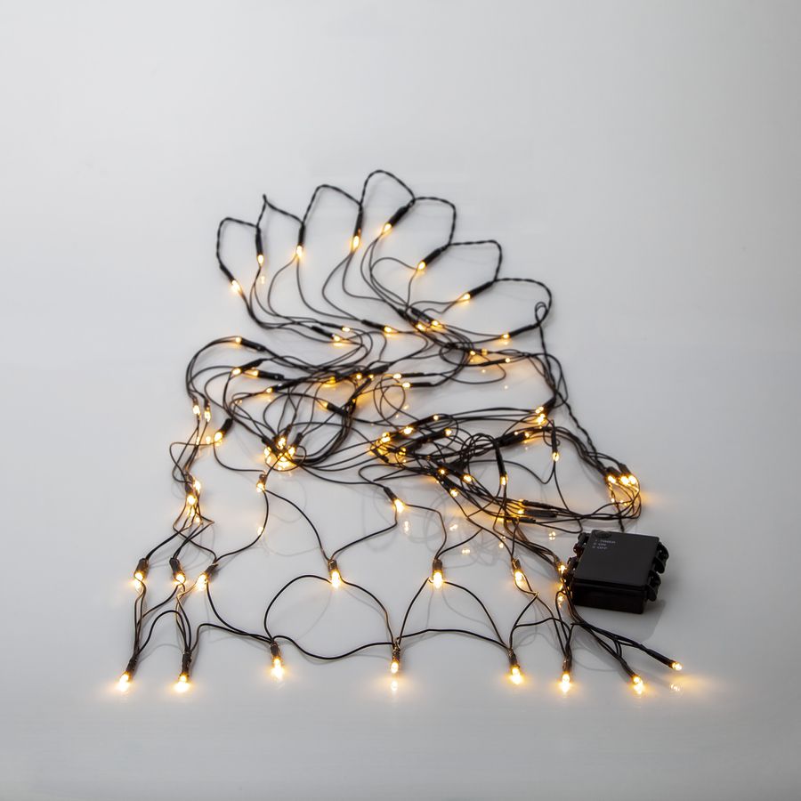 Catena di luci Dura String LED - IP44, Warmweiss, 80 LED, batteriebetrieben, Timer, 3xAA