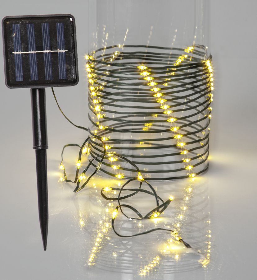 Solar Lichterkette Dew Drop Micro - IP44, Warmweiss, 100 LED'S