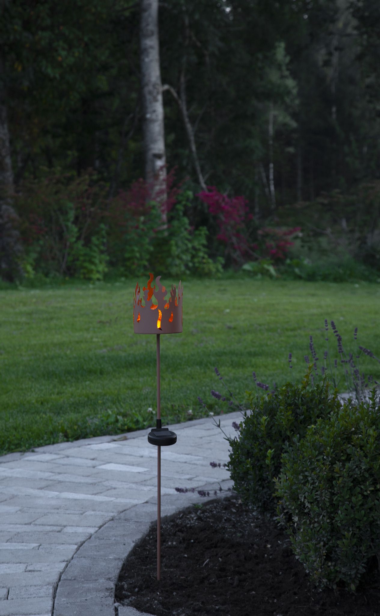 Solar Decoration Torchy - IP44, Gelb, Dämmerungssensor