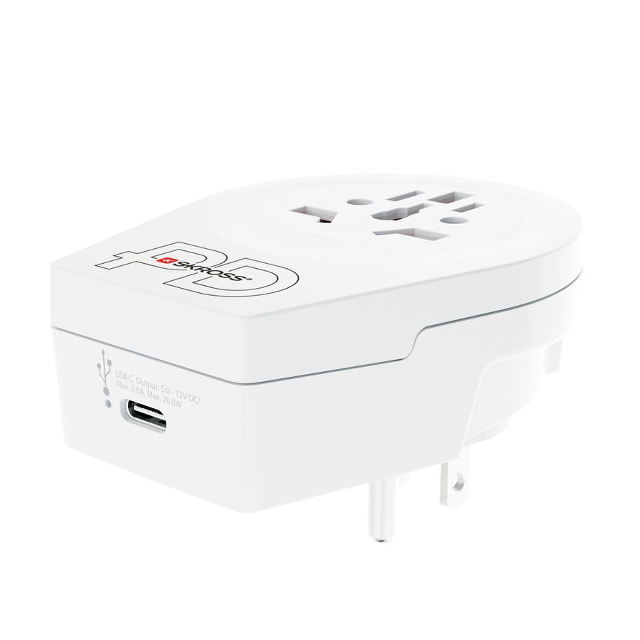 World to USA USB C20PD - Out: USA, In: CH, IT, 2-Pol EU, UK, BRA, USA/Japan, AUS/China, 1xUSB-C PD