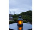 Laterne Flame Laterne - Outdoor, Schwarz, 25cm Höhe, Timerfunktion 6er Display