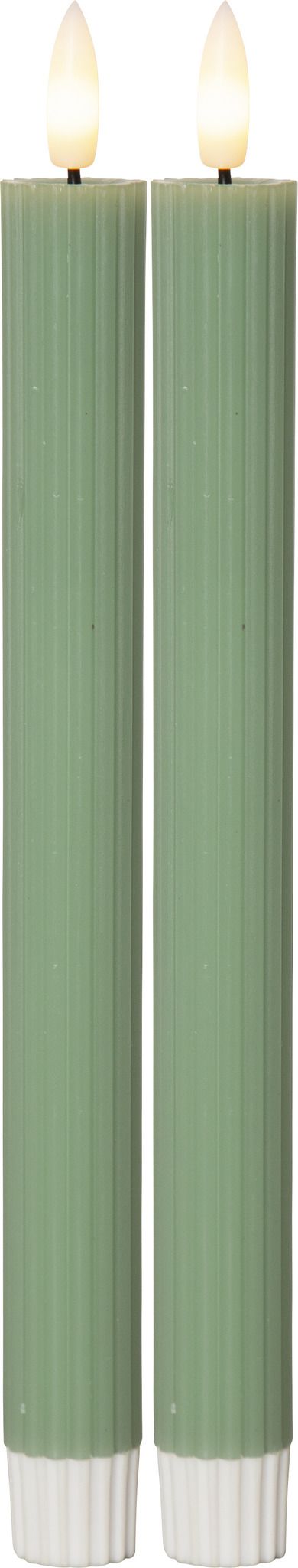 LED Dinner Kerze 2P Flamme Stripe - IP20, Warmweiss, 2 LED's