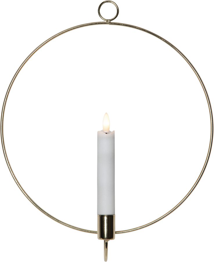 Indoor Decoration Flamme Wall - Indoor, Messing, 34cm Höhe, Timerfunktion