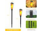 Duopack Solar-Stick Flamme hoch - Warmweiss, IP44