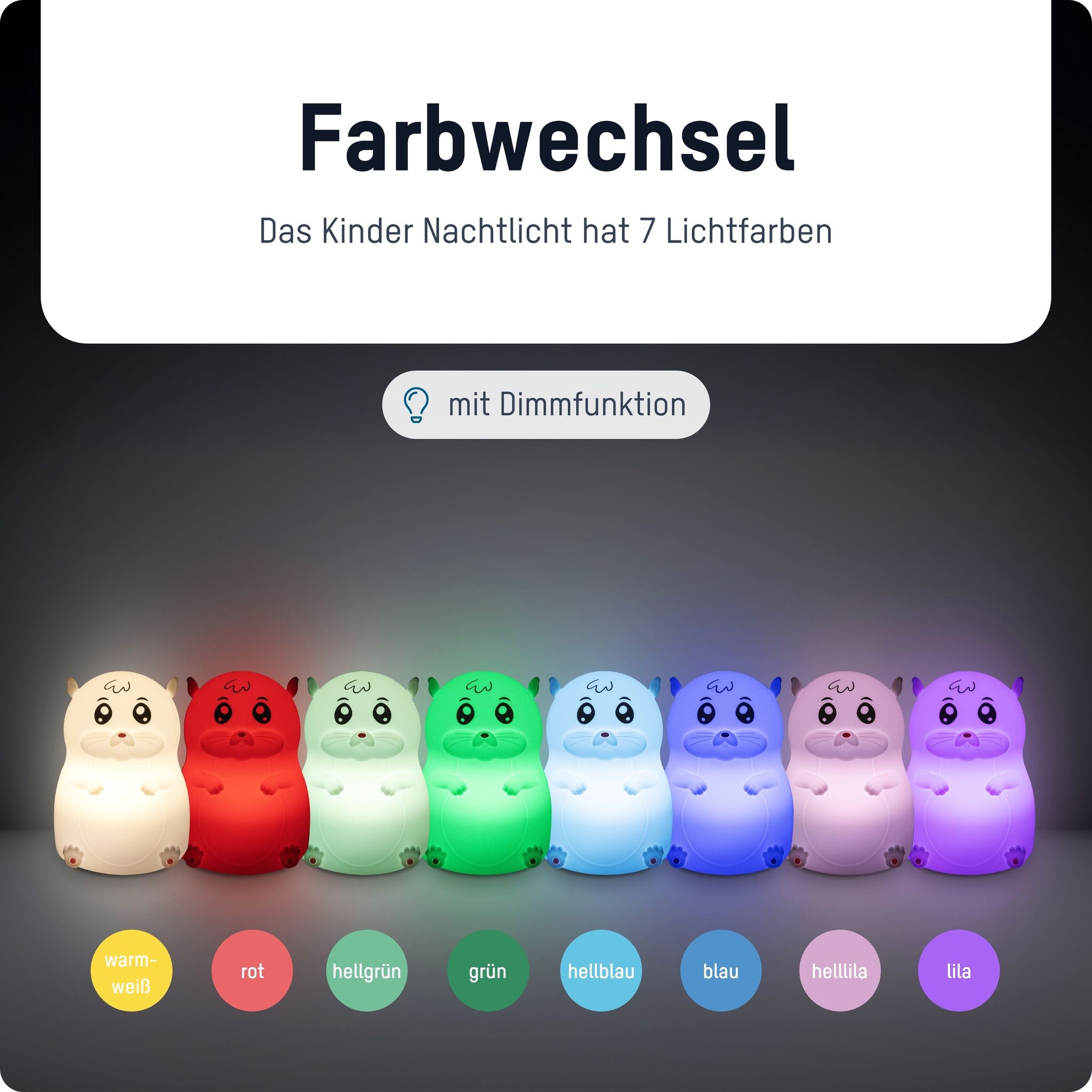Nachtlicht Hamster - 0.2W, IP20, USB-Ladung