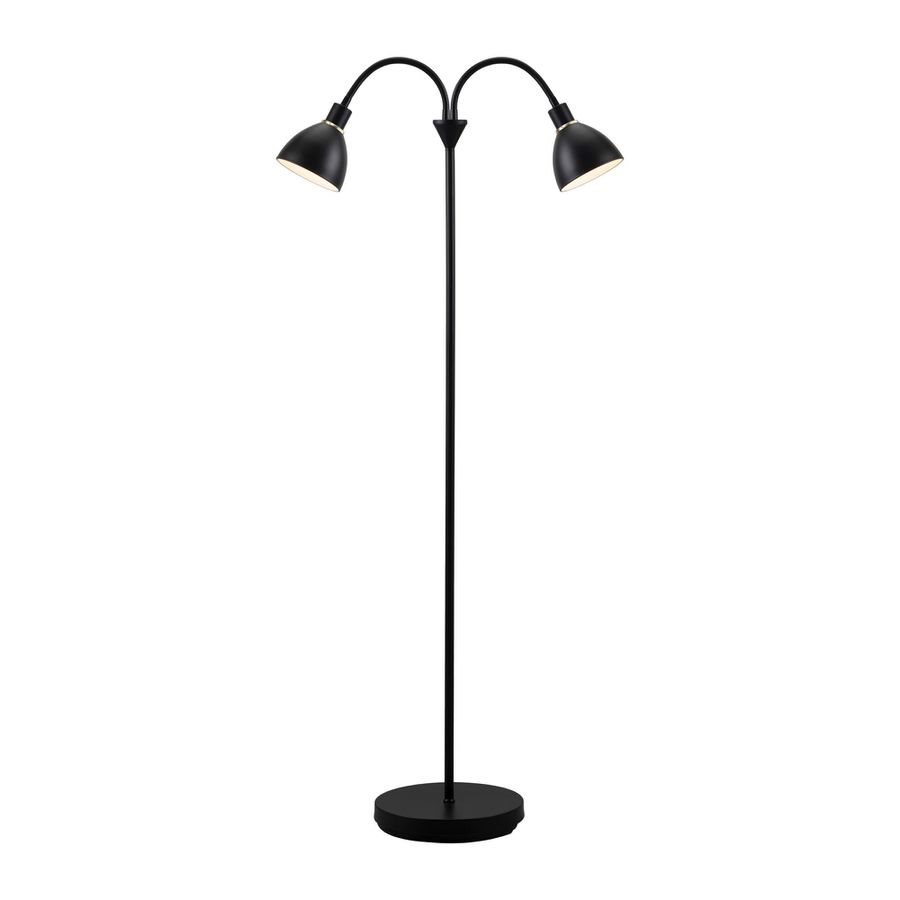 Ray, Stehleuchte, Schwarz - E14, max. 2x40W, IP20