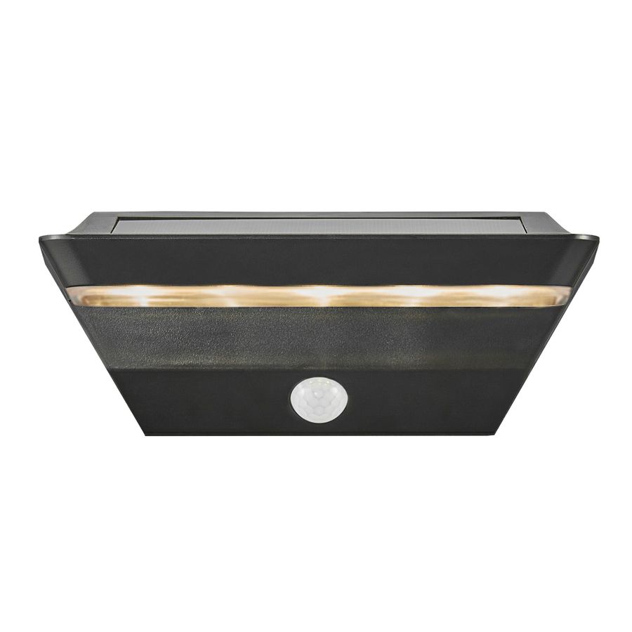 Agena, Wandleuchte, Solar, Schwarz - LED Modul, 5W ,IP44