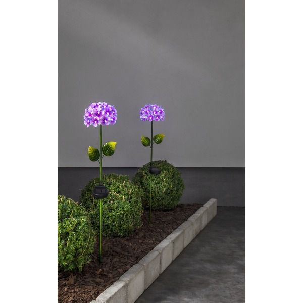 Solar Gartenstock Hortensia - Pink, Lichtfarbe Kaltweiss