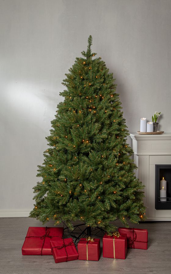 Künstlicher Weihnachtsbaum Narvik - grün, 300 Lämpchen, 210cm Höhe
