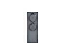 IP55 Smarte Energiesäule 3xT13 - 230V AC, max. 10A, 3xT13, IP55, schwarz-matt, rostfrei, Überlastschutz, L=125mm, B=85mm, H=230mm