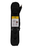 Steckdosenleiste PRINCIPIO 3xH/3xV Magnet - 6x T13 (3x horizontal / 3x vertikal), 2.0m Kabellänge, Schalter, schwarz