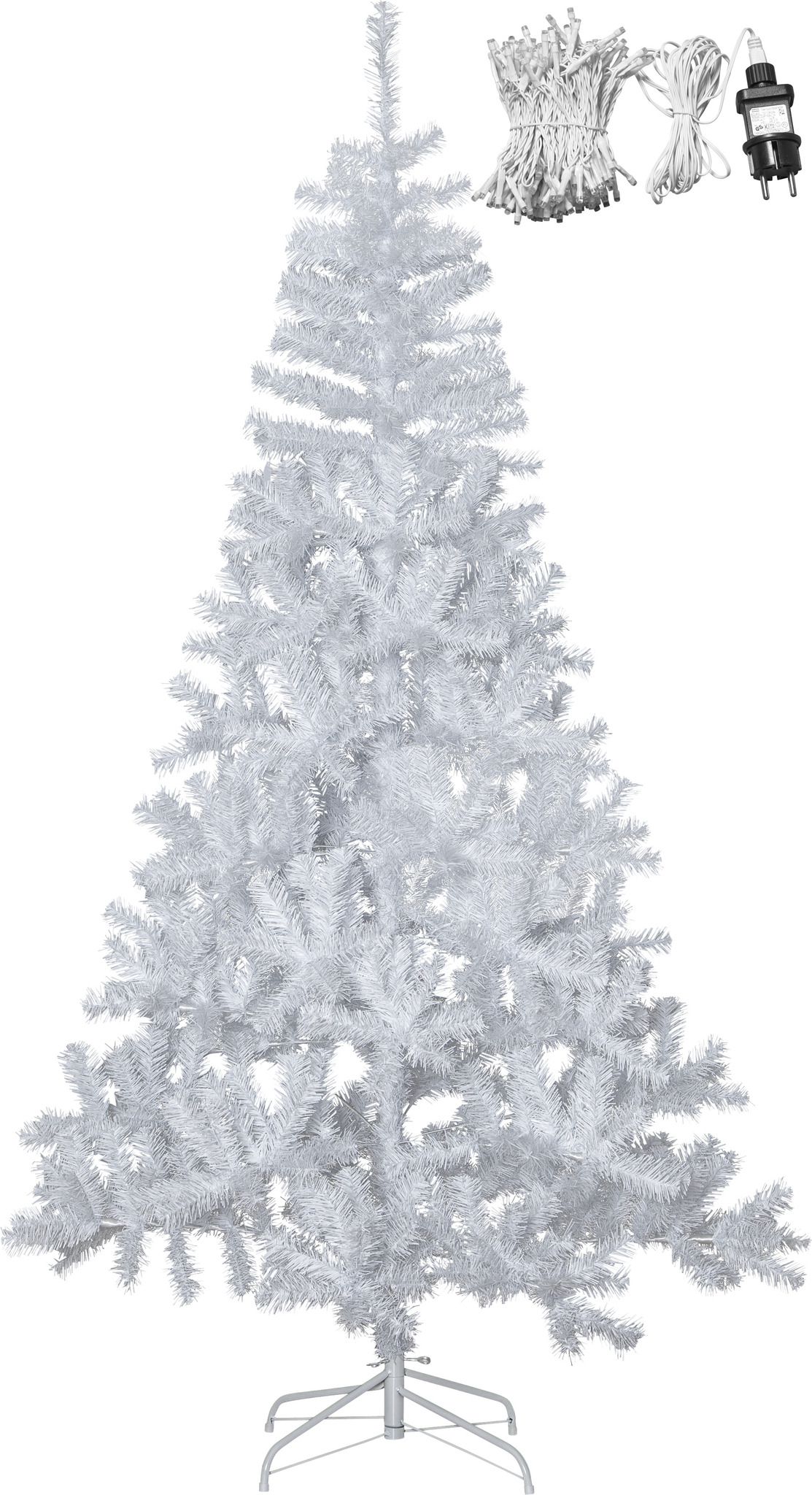 Weihnachtsbaum mit LEDAlvik - Weiss, 180LED, 210cm Höhe