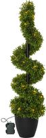 Dekorativer Baum Buxbom - grün, 30 LED's, 90 cm Höhe
