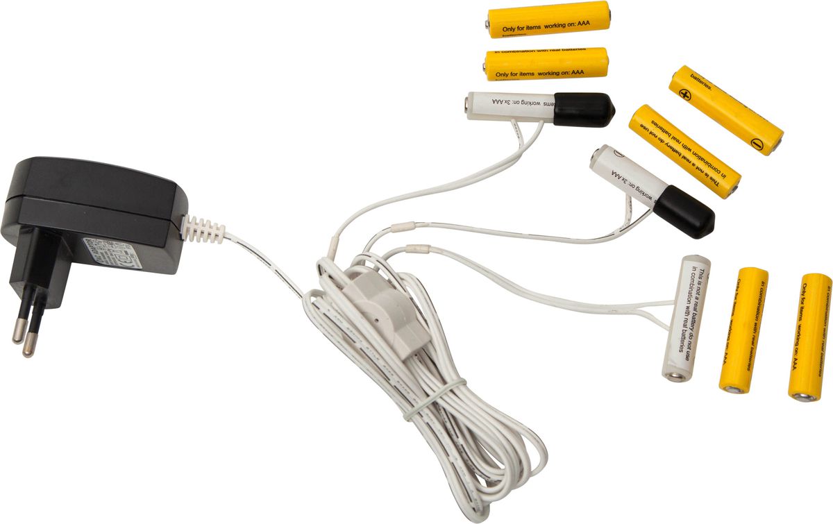 Batterie Eliminator 3xAAA - Indoor, Schwarz, 2cm Höhe, keine Timerfunktion