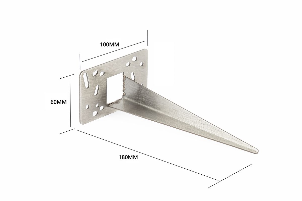 Cuneo Universal Erdspiess für Energiesäule - 6x10x18cm, rostfreier Edelstahl