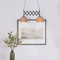 Scherenpendelleuchte Adrienne max. b: 35-57cm natur - E27, 80W, IP20