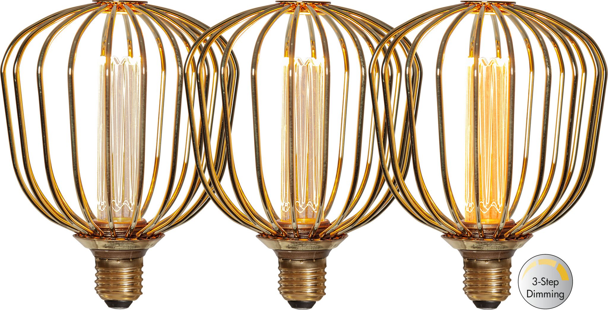 LED Leuchtmittel E27 G125 Decoled Metal - E27, 180lm, 1800K, 4.3W, 230V