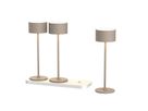 Akku-Tischleuchten 3er Set mit Ladestation Tavolo sand - 3000-6500K,170lm, IP20