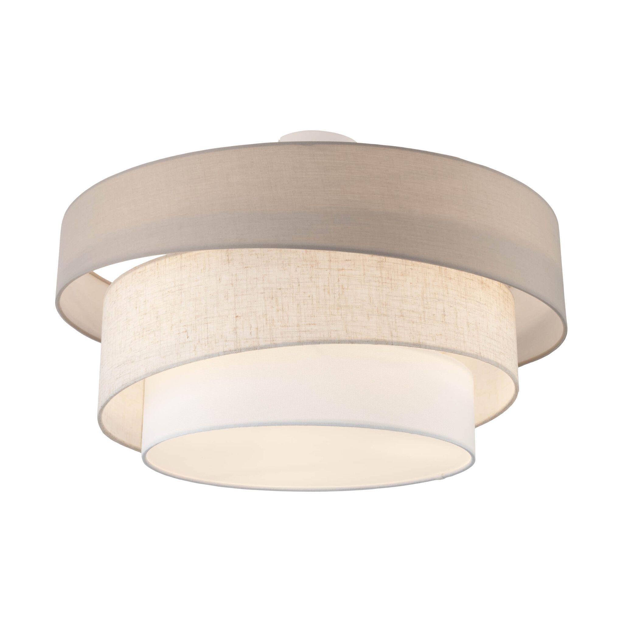 Deckenleuchte  FABRION  : 56cm beige - IP20, E27, Beige