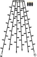 System 24 Extra, Baum-Lichterkette 6 Stränge, 28x180cm - Schwarz, Warmweiss