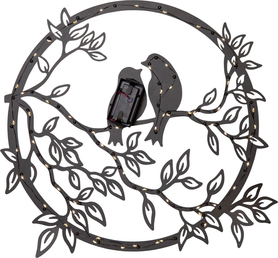 Solar Dekoration Love Birds - IP44, Warmweiss, Schwarz