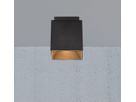 Anbauspot ETHAN - GU10 (exkl.), max. 1x10W (LED), IP20, schwarz-matt, dim. optional, L=105mm, B=105mm, H=120mm