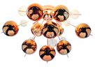 Deckenleuchte Explosion Copper - G9, max. 6x20W, IP20, kupfer, nicht dimmbar, Leuchtmittel exklusiv, D=570mm, H=380mm