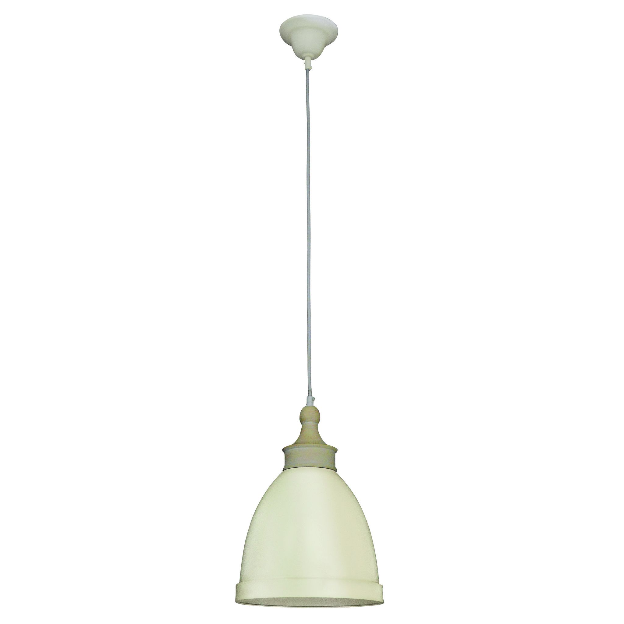 Metallpendelleuchte Pinhead mit Holzoptikaufsatz - E27, 60W, IP20