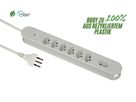 Steckdosenleiste Re:Life - 7x T13., 1.8m Kabel, weiss