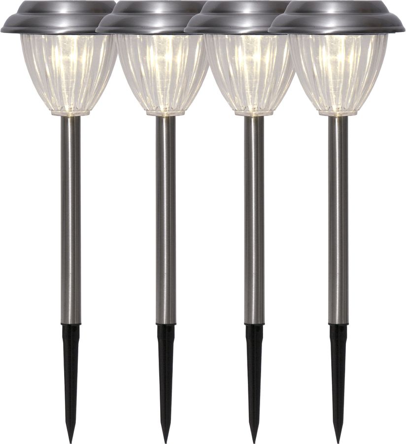 Decorazione solare4 Pack Palma - Silber, Lichtfarbe Warmweiss