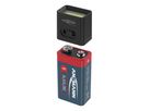 Taschenlampe COB LED-Leuchte mit 9V Batterie - 60lm, IP20, Schwarz