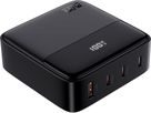 Desktop USB-Charger 100W GaN - Out: USB-C1/ C2/ C3: 100W PD, USB-A: 60W, shared Max. 95W, inkl. 1.0m 140W USB-C to C Kabel, schwarz