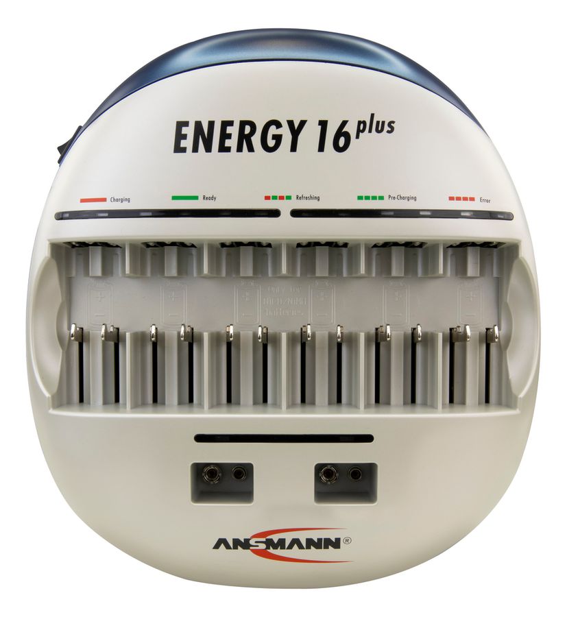 Lade- und Pflegestation Energy 16 plus - 1-12 Micro AAA, Mignon AA / 1-6 Baby C, Mono D, 1 -2 9V E-Block NiMH/NiCd-Akkus