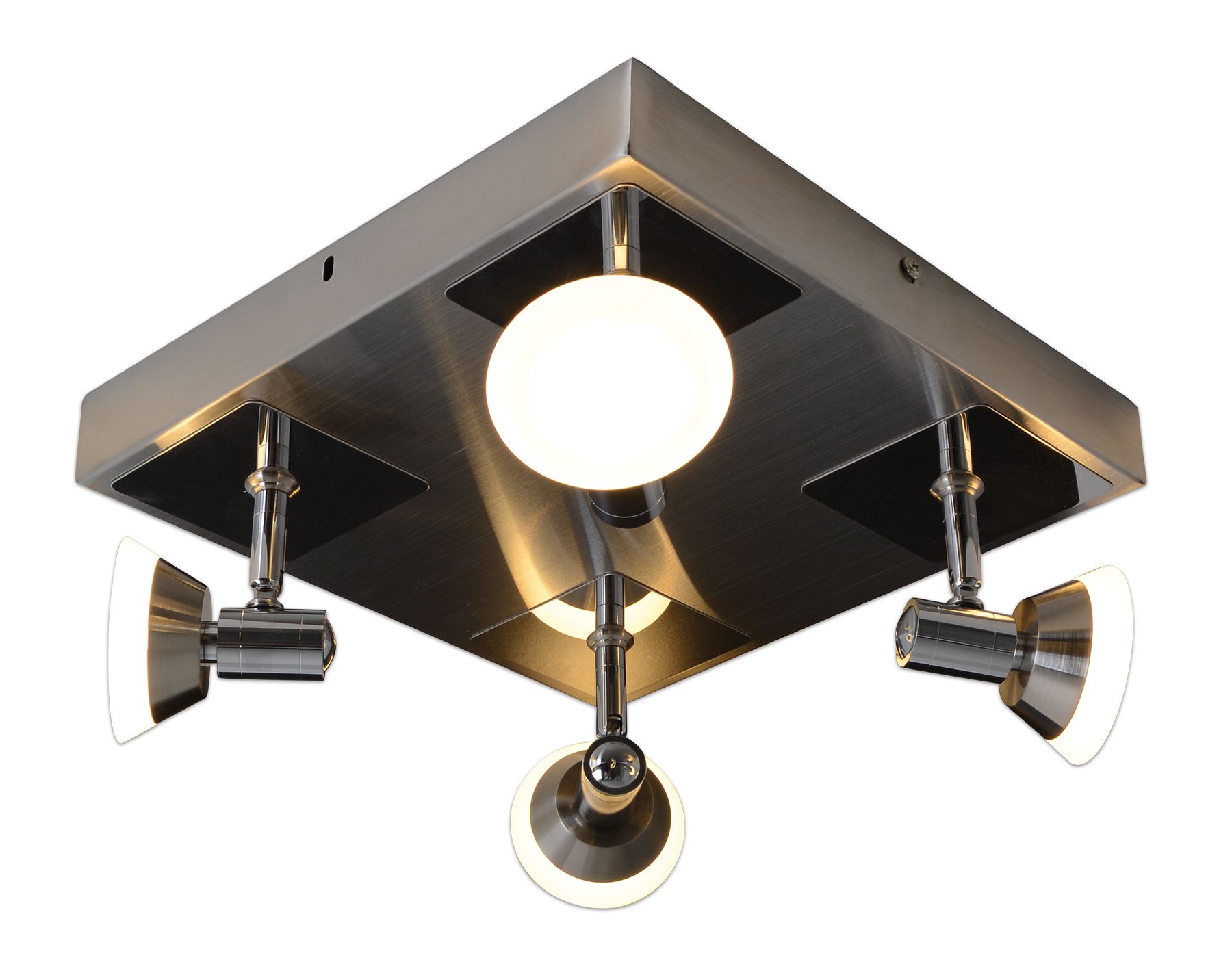 4er LED-Deckenleuchte Jericho d:28cm - LED fest verbaut, 3000K, warmweiss