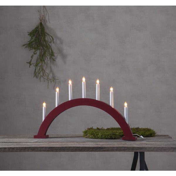 Kerzenleuchter Trapp - IP20, Rot, Warmweiss