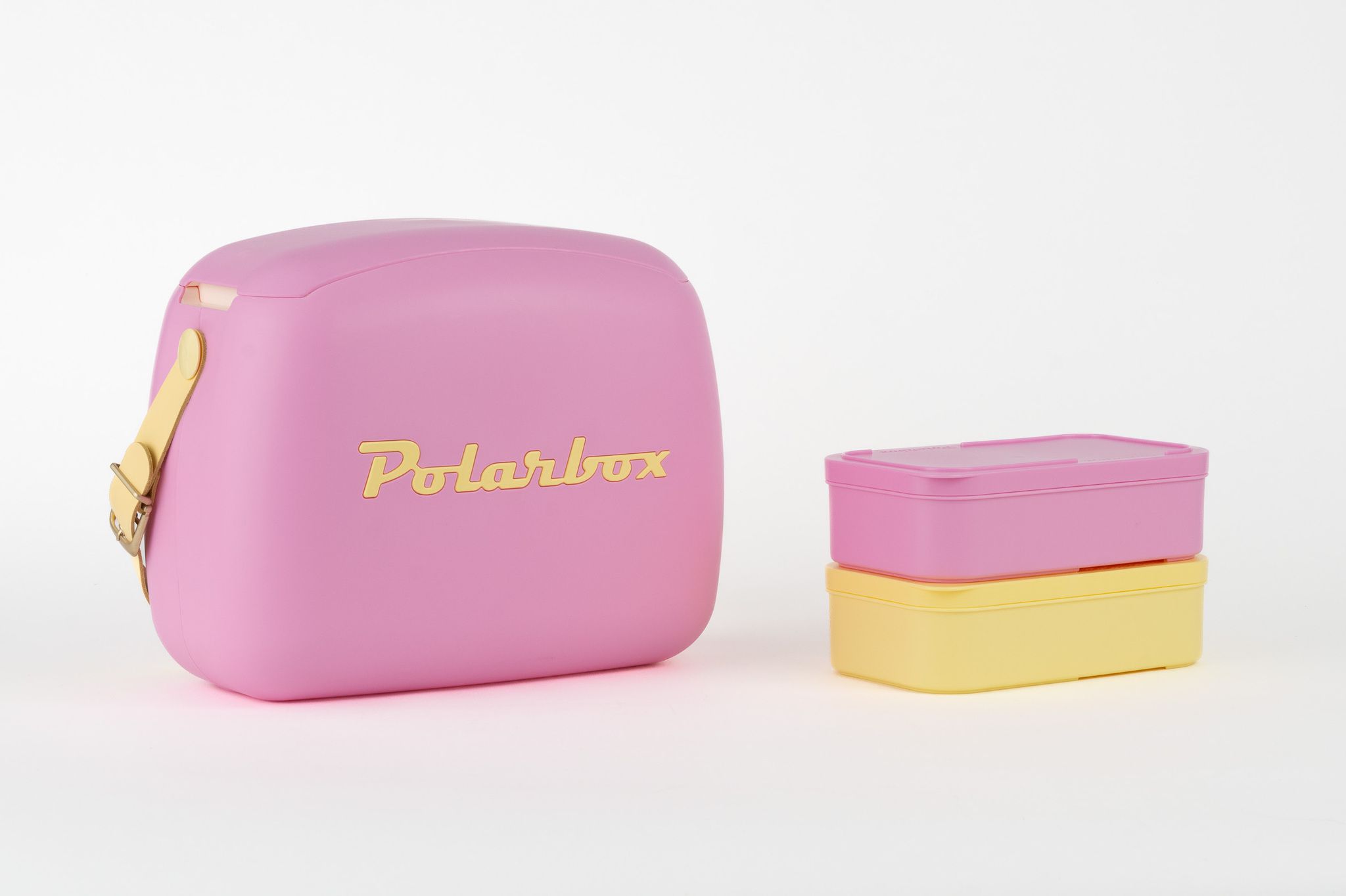 Polarbox CoolerBag bubblegum pink-cyan 6l inkl. 2 Frischhalte-Dosen bubblegum pink & gelb - Kühlbox, 6l, Vintage Design