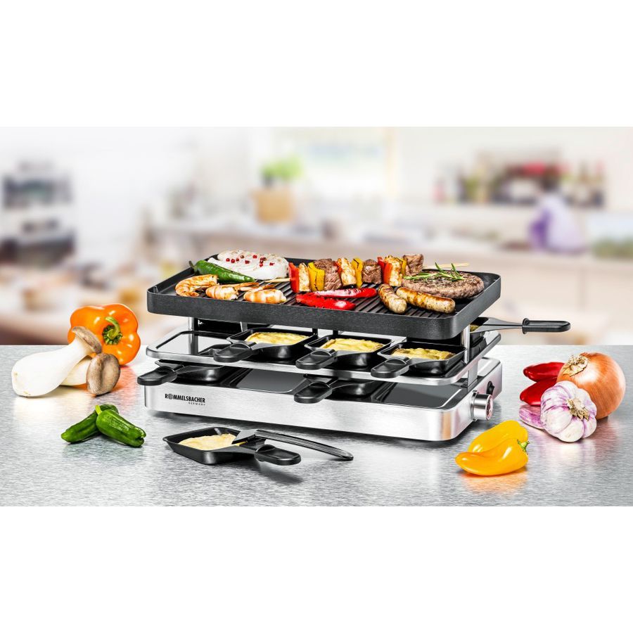 Raclette Grill - Raclette Grill, 230V, 1200W, Edelstahl