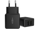 USB Home Charger 2.4A 2-PorT - USB-Ladegerät 12 W, schwarz