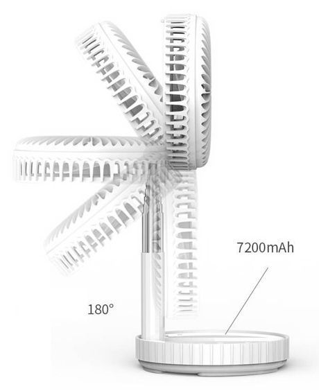 MORPHOSO Tisch- und Standventilator, akkubetrieben - Ultrakompakt, ultraleise, portabel, modulierbar