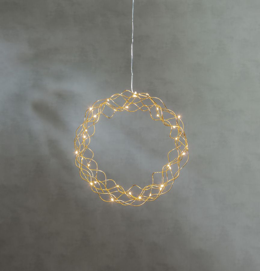 Kranz Curly - IP20, Warmweiss, 30 LED