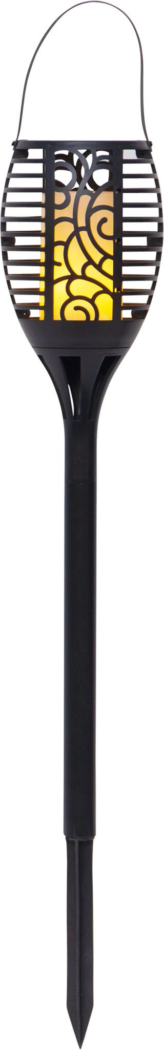 Solar Fackel Flame - Schwarz, Lichtfarbe Gelb