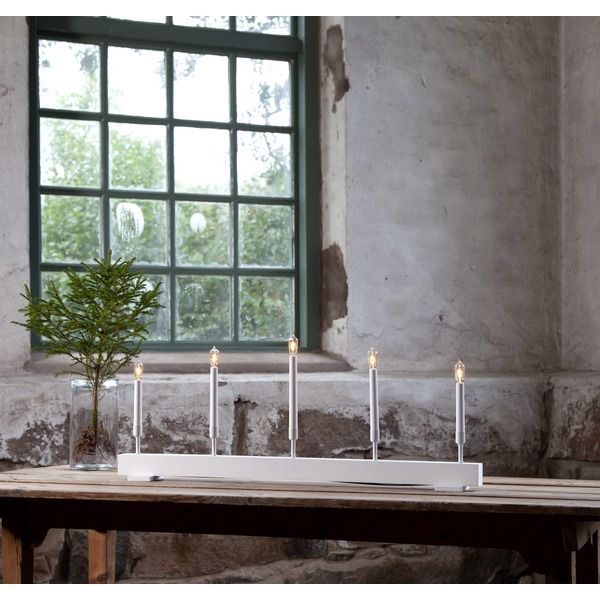 Kerzenständer Storm - IP20, Neutralweiss, 5 LED's