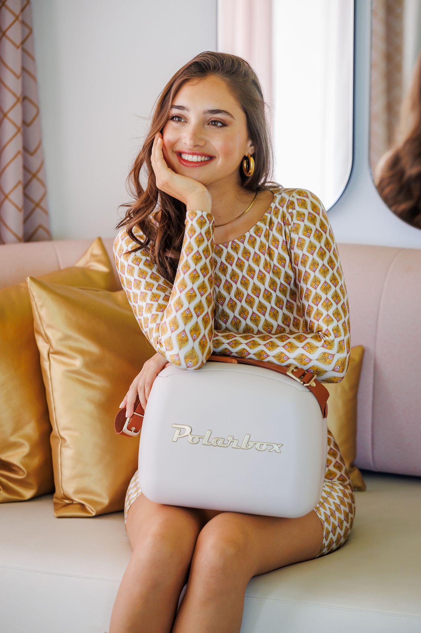 Polarbox CoolerBag pearl 6l inkl. 2 Frischhalte-Dosen 2x nude - Kühlbox, 6l, Vintage Design