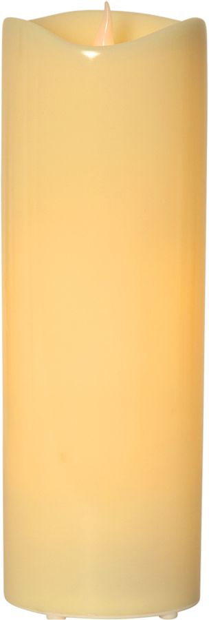 LED Pillar Kerze Grande - Outdoor, Beige, 38cm Höhe, Timerfunktion