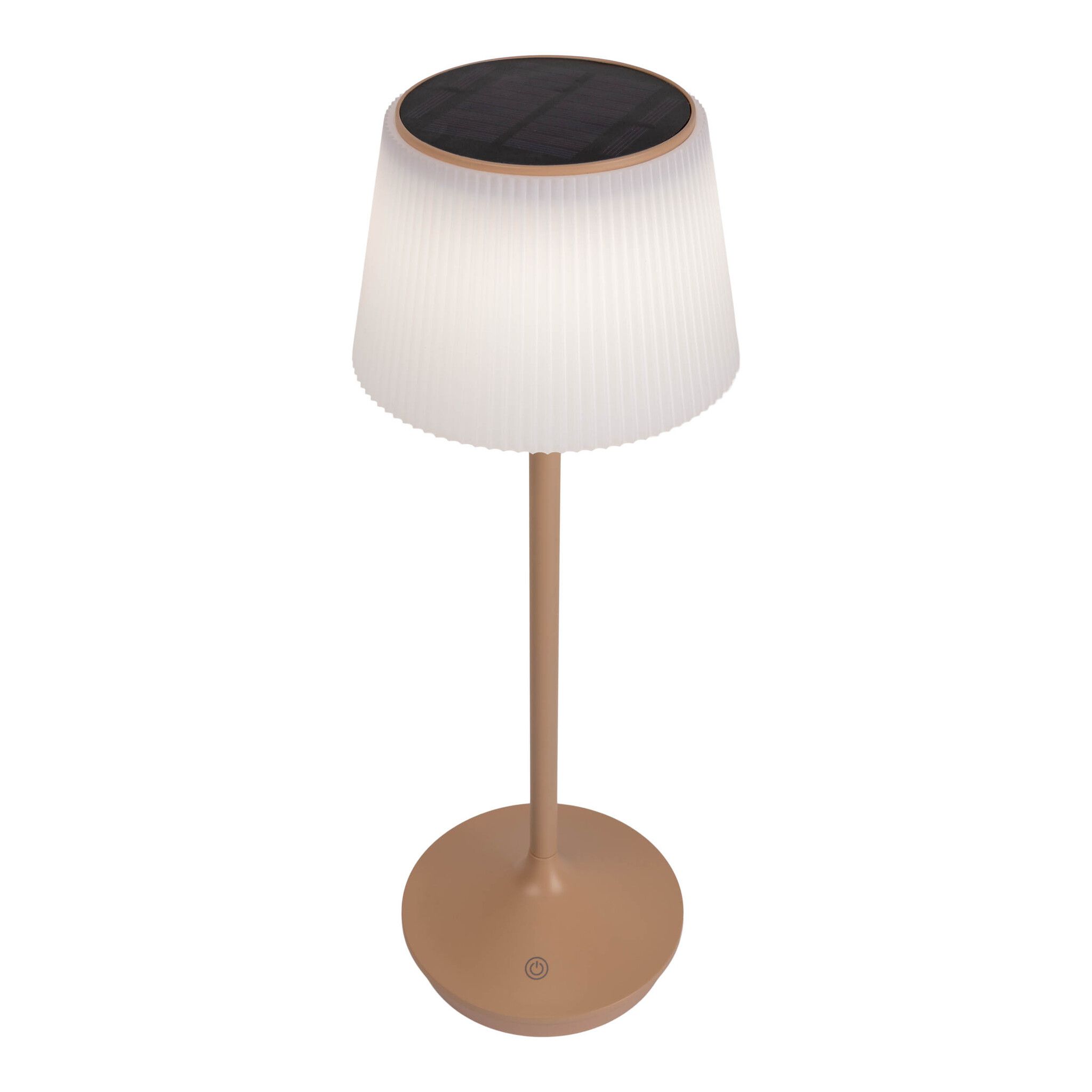 Solar- Akkutischleuchte EMMI almond inkl. CCT  Touch H: 38 cm - LED-Modul, 3W, IP44