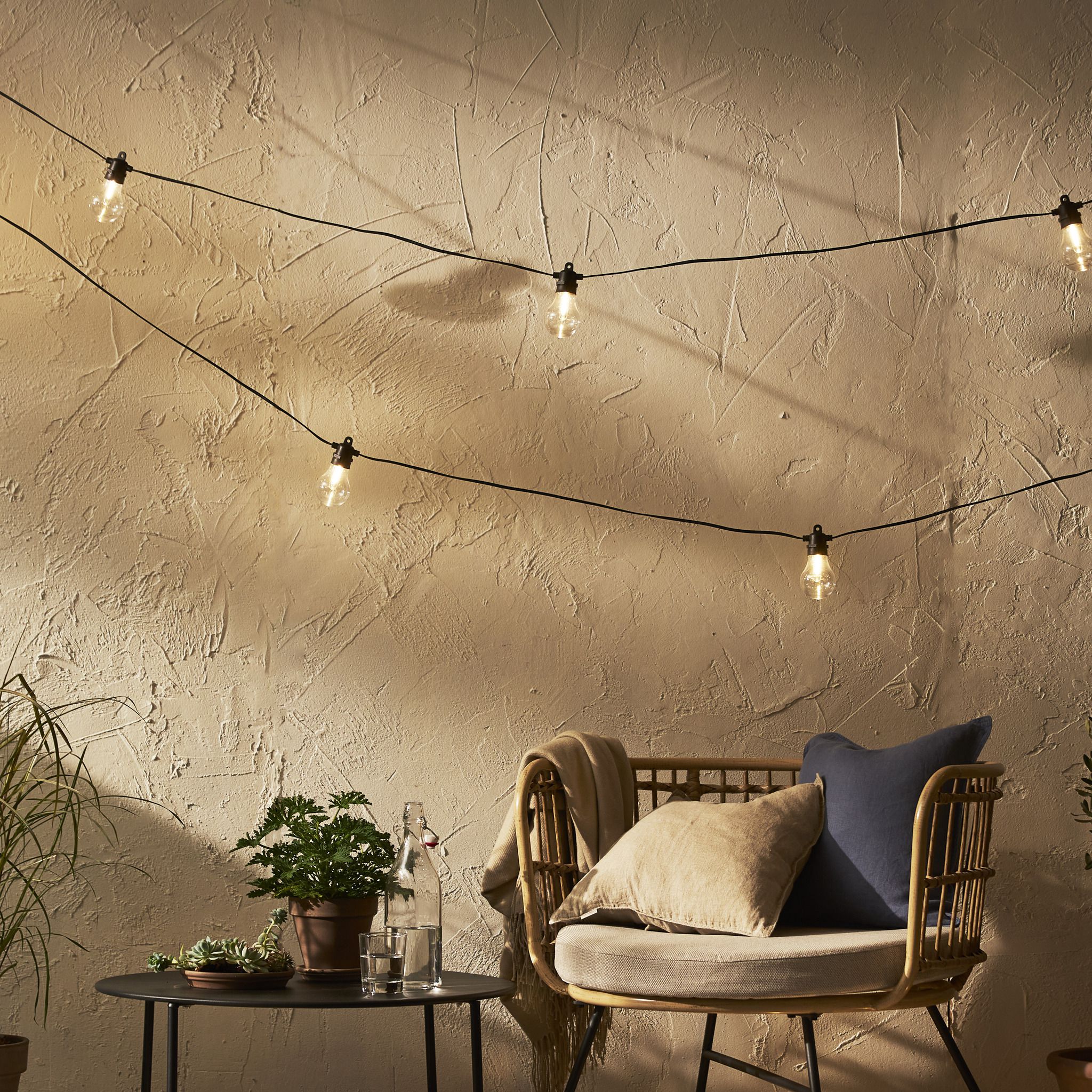 Lichterkette Selecta - IP44, Warmweiss, 18 LED'S