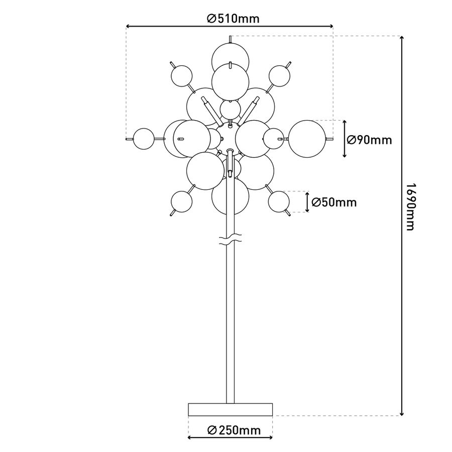 Stehleuchte EXPLOSION pastellfarben - G9, IP20, 230V